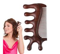 Peine de masaje para cuero cabelludo | Peine de masaje de madera antiestático, dispositivo manual para el crecimiento del cabello y masaje meridiano para cabeza, hombro, cuello, cara y cuerpo