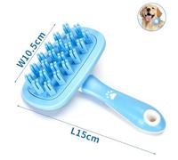 Peine de Masaje para Mascotas con cerdas Suaves, ergonómico, fácil de Limpiar; Ideal para Eliminar Pelo Suelto y masajear la Piel.