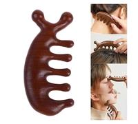 Peine de masaje para sandalias, cabeza meridiana, cuero cabelludo, hombro, cuello, antiestático, dientes anchos