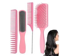 Peine de masaje,Peine de masaje de cabeza - Juego de cepillos para el cabello para masajes | Cepillo portátil para el crecimiento del cabello masajeador del cuero cabelludo, cepillo de pelo de 4 pieza