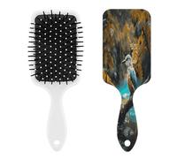Peine de masaje relajante con sonidos de lluvia y pájaros para hombres y mujeres, cepillo de pelo largo, corto, fino, rizado, recto u ondulado, peine de cojín de aire con asa, regalo para mujeres