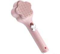 Peine de masaje telescópico, cepillo para desenredar antiestático para el cuidado del cuero cabelludo, cepillo de viaje portátil con diseño de empuje fácil de limpiar, rosa (rosa)