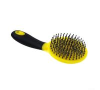 Peine de melena de caballo con mango de goma antideslizante para aseo y desprendimiento de cola equina, cepillo desenredante para depilación suelta, accesorio de cuidado de pelaje ecuestre (talla