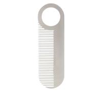 Peine de metal para barba, peine de bolsillo para cabello y bigote para hombres, recortador de viaje reutilizable para aseo diario, mantenimiento del facial, peinado, moldeado, recorte