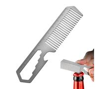 Peine de metal para hombres,Peine de metal para hombres | Cepillo de pelo antiestático de aleación de titanio,Peine de pelo al aire libre, peine portátil, abridor de botellas para hombres, peinado de