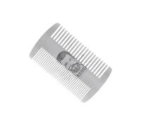 Peine de metal para peinar barbas y cabeza, perfil de tamaño de tarjeta de crédito, fácil almacenamiento, unisex, para aseo personal, peine esencial para peinar