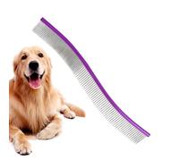 Peine de metal para perros, peine curvado ergonómico para el cuidado del perro, peine de metal, peines para el cuidado del pelo, estera, cepillo de garabatos, peine de desenredar para perros