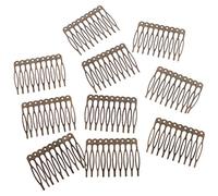 Peine de metal vintage en blanco para accesorios de pelo de novia, bricolaje, 5,6 cm, bronce