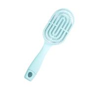 Peine de nailon de dientes anchos y ahuecados, cepillo desenredante, peine de masaje esponjoso, se puede colgar y limpiar fácilmente.(Groen,1 pcs)