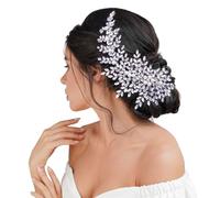Peine de novia con perlas y diamantes de imitación, 10 diseños curvos, accesorios de boda elegantes para mujeres, peine lateral para peinados de novia