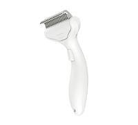 Peine de nudo para mascotas, herramienta de aseo de belleza con un solo clic con diseño profesional, cara extra ancha, 26 cabezas inclinadas, agarre ergonómico, placa de empuje de tamaño completo para