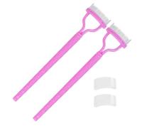 Peine de ojos, herramienta separador de pestañas, 2 paquetes de dientes de metal, peine para formar pestañas con cubierta, cepillo de cejas, herramienta cosmética, suministros de maquillaje, aplicador