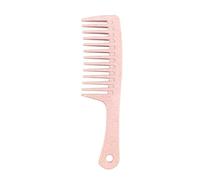 Peine de paja rosa para el hogar pelo recto color caramelo plano estudiante mujeres portátil grande ancho peine de pelo