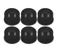 Peine de Palma de Bolsillo, 6 Uds. Cepillo de Limpieza de Mano Portátil Cepillo de Masaje para el Cuero Cabelludo Peine Cepillo de Lavado de Barba Ligero Hombres Mujeres Peine de Pelo Negro