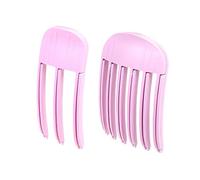 Peine de peinado para flequillo esponjoso, clips de elevación de raíces de cabello sin rastro para volumen natural, herramienta fácil de corona alta para hombres y mujeres (rosa, paquete de 2)