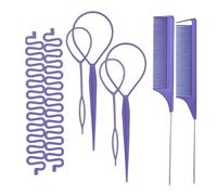 Peine de peinado que no daña el pelo, herramienta de cola de pelo, herrajes de 9.45 x 3.15 pulgadas con bucle flexible, herramienta de de precisión, suministro de belleza con acabado pulido