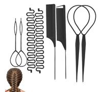 Peine de peinado que no daña el pelo, herramienta de cola de pelo, herrajes de 9.45 x 3.15 pulgadas con bucle flexible, herramienta de de precisión, suministro de belleza con acabado pulido