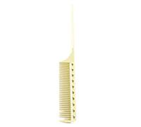 Peine de Peine de pelo recto de moda Peine de metal de aluminio Peine de peluquería Peine de Peine de peinado Herramienta de peluquería para uso personal y uso profesional(Oro)