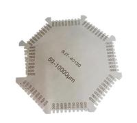 Peine de película húmeda de calibre de metal, calibre hexagonal de 50-10000um, accesorios de soldadura de acero inoxidable, probador de pintura automotriz