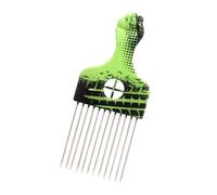 Peine de pelo africano recto de acero inoxidable, apto para mujeres y hombres
