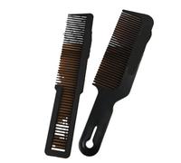 Peine de Pelo Black Flattop Hair Cutting Comb Wide Tooth Men Cut Hair Brush Professional Barber Hair Clipper Hairdressing Carbon Combs(Brown)