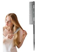 Peine De Pelo Con Cola Afilada | Dientes Metal Peinado Separación | Ergonómico Desenredante Regalo Mujer