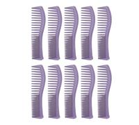 Peine de pelo de dientes finos y anchos, doble cara, mango ergonómico, de paja de trigo, para peinar, desenredar viaje, 10 piezas