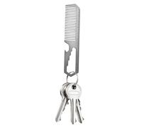 Peine de pelo de metal para hombres,peine de peluquería de metal para hombres,Peine de aleación de titanio | Cepillo de pelo portátil, peine de aseo antiestático ligero, abridor de botellas para