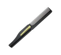 Peine de Pelo Design Foldable Hair Comb Pocket Clip Moustache Beard Styling Tool Hairdressing for Men Women Combs(1pcs-Black and gold)