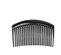 Peine de pelo francés para mujer, peine giratorio de 23 dientes, clip lateral negro para novia, dama de honor, peinado, accesorios de boda