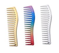 Peine de Peluquería Abs 3 Piezas para Corte y Peinado | Dientes Anchos, Forma Particiones y Recoge Secciones Fácilmente, No Absorbe Champú, Desenreda Cabello Rizado