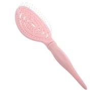 Peine de Peluquería Grande Curvo y Ovalado para Peinar y Desenredar | Diseño Hueco, Volumen en Coronilla Alta, Plástico Ligero, Rosa, para Mujer y Uso Diario