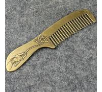 Peine de peluquería recto de latón hecho a mano de 14 cm