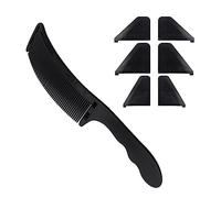 Peine de peluquero profesional curvo para corte de pelo, peine de posicionamiento antideslizante, resistente al mango, peine plano superior