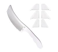 Peine de peluquero profesional curvo para corte de pelo, posicionamiento antideslizante, mango resistente, posición superior plana