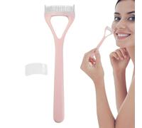 Peine de pestañas - curador de separador de pestañas | Professional Eye Makeup Solicador Herramienta de preparación | Peine de pestañas de dientes de acero inoxidable con tapa protectora | Separador d