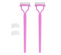 Peine de pestañas, herramienta separador de pestañas,2 paquete de dientes de metal Separador Cepillo con cubierta | Herramienta cosmética, suministros de maquillaje, cepillo de cejas, aplicador de