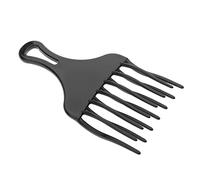 Peine de plástico Afro para desenredar peluca, trenza, peinado, elevador, color negro