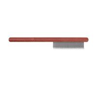Peine de Pulgas para Perros de Acero Inoxidable, Peines Aseo Dientes Redondeados con Madera para Quitar Nudos y Cabello Flotante, lo Suficientemente Fuerte como Eliminar los Nudos, la Opción Ideal