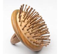 Peine de sándalo con anillo de 8cm, cepillos for bolsa de aire, masaje portátil for raspar meridianos, masaje for el cuero cabelludo, relajación, peine redondo de madera for masaje, pérdida de cabello