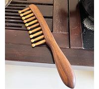 Peine de sándalo de mango largo, peine de masaje for raspar meridianos de dientes anchos, terapia Gua Sha, cuero cabelludo, relajación, circulación sanguínea, cuidado de la salud, 1 Uds.