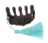 Peine de sándalo, desenredante de madera hecho a mano con mango, sin estática