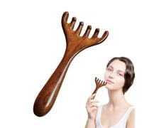 Peine De Sándalo - Diseño De De De Sándalo Natural | Peine Desenredante De Dientes Anchos | Herramienta De Masaje De Cuero Cabelludo De Mano | Accesorio De Aseo Para El Cuidado Del Cabello