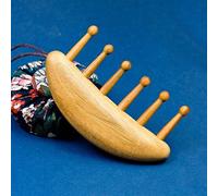 Peine de sándalo en forma de luna, peine de masaje for raspar meridianos de dientes anchos, terapia Gua Sha, cuero cabelludo, relajación, circulación sanguínea, cuidado de la salud, 1 Uds. (Color : G