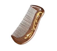 Peine de sándalo negro y dorado, peine de madera vintage hecho a mano, portátil y fácil de desenredar for viajes.