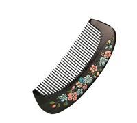 Peine de sándalo, peine de madera hecho a mano, desenredante de dientes finos for todo tipo de cabello, antiestático, ideal for viajes, diseño natural tallado.