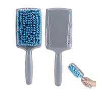 Peine de secado de pelo, 2 unidades de cepillos de microfibra para el cabello, anticaspa y antirradiación, cepillos para desenredar el secado