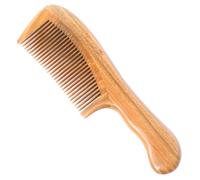 Peine de sndalo verde breezelike - sin peine de madera de dientes fino esttico - peine de cabello de madera natural para desenredarse