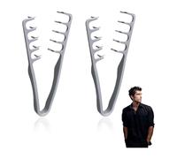 Peine de textura de 2 piezas, peine de textura con dientes anchos, peine de volumen para peinar el cabello, desenredante, dientes anchos, peineta texturizada para el pelo, costura cubierta, rizos