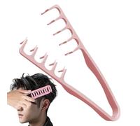 Peine de textura - Peine de dientes anchos para cabello rizado, herramienta para dar volumen a las raíces, accesorio de cobertura de costuras, construcción ligera de ABS, suministros de peluquería